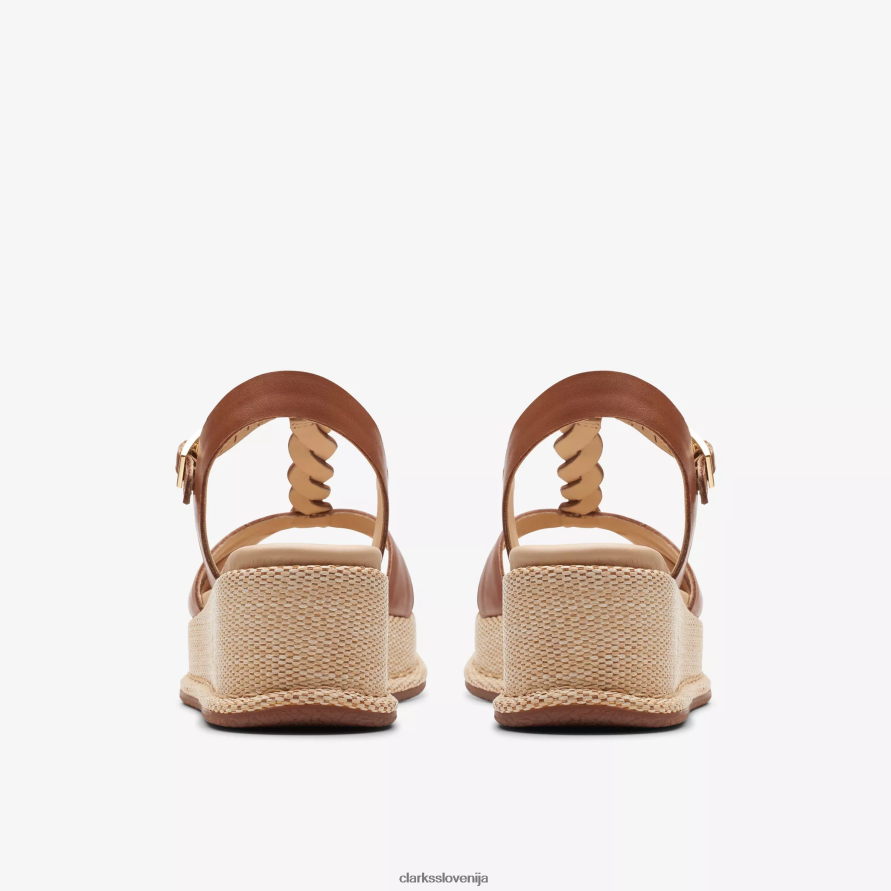 kimmei twist D0T6P6107 rjavo usnje Clarks