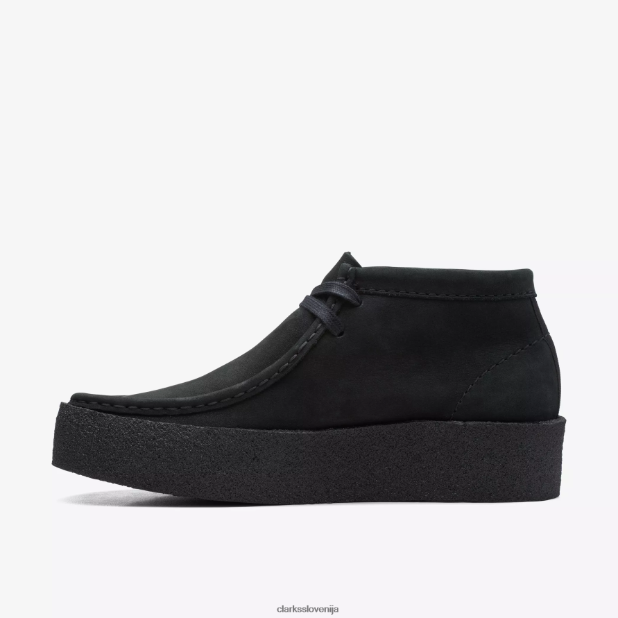 škorenj wallabee D0T6P6487 črni nubuk Clarks