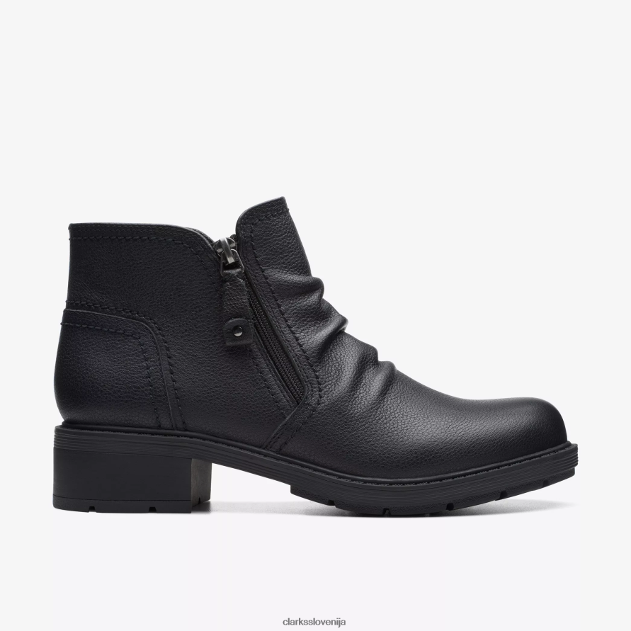 ognjišče golob D0T6P6400 črno usnje Clarks