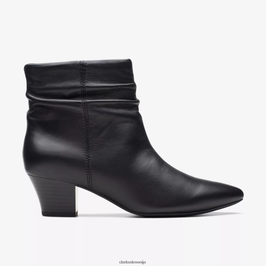 teresa skip D0T6P6434 črno usnje Clarks