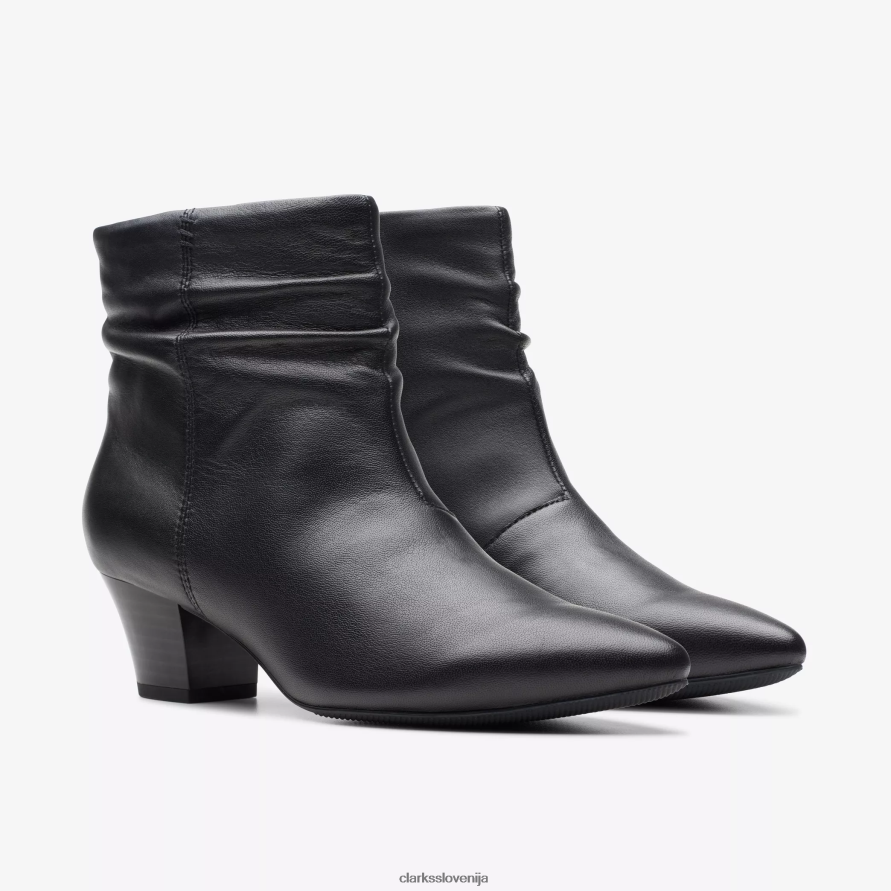 teresa skip D0T6P6434 črno usnje Clarks